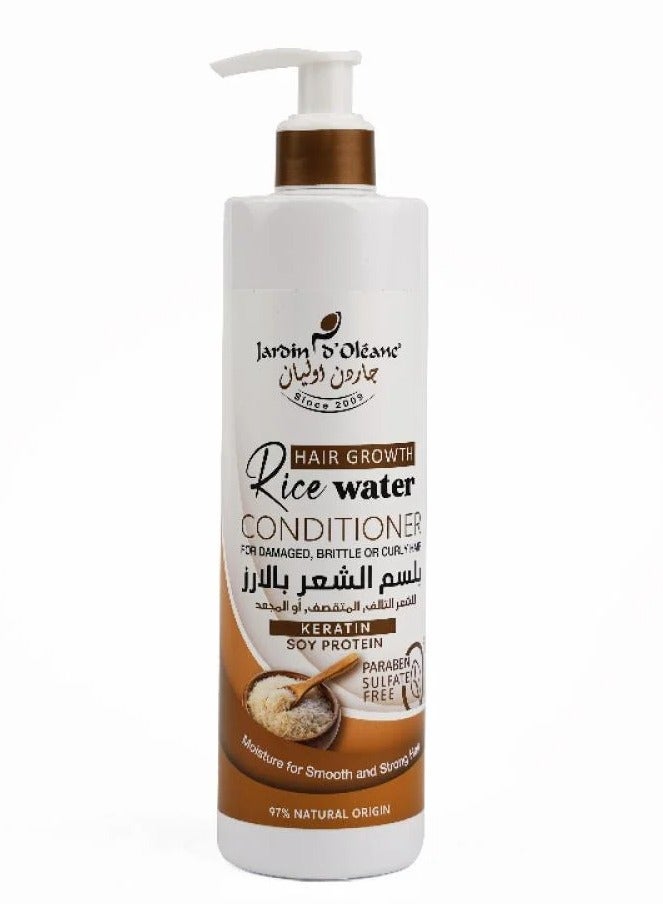 Jardin Oleane -Rice Conditioner for Damaged, Frizzy and Curly Hair - 380ml - Image 1
